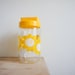 RESERVED vintage french storage jar with lid made by Henkel France in bright sunshine yellow