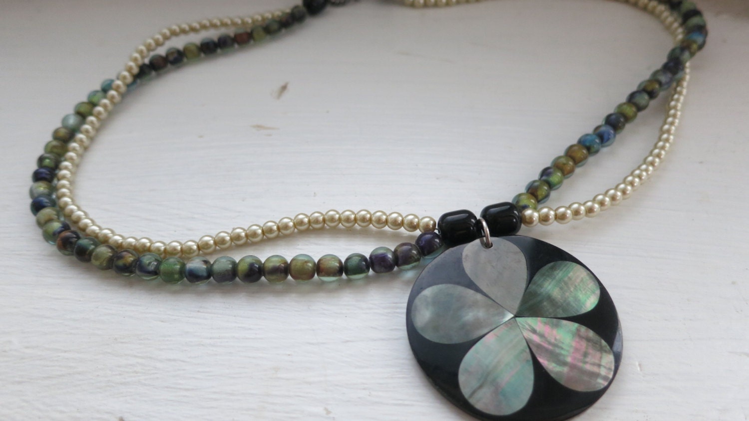 Reserved for Simona: Prismatic Multi-Strand Necklace