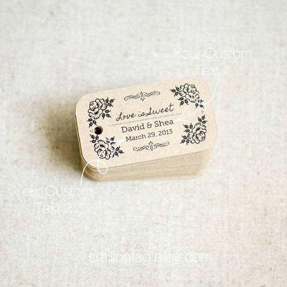 Love is Sweet Vintage Inspired Personalized Gift by SmilingTag