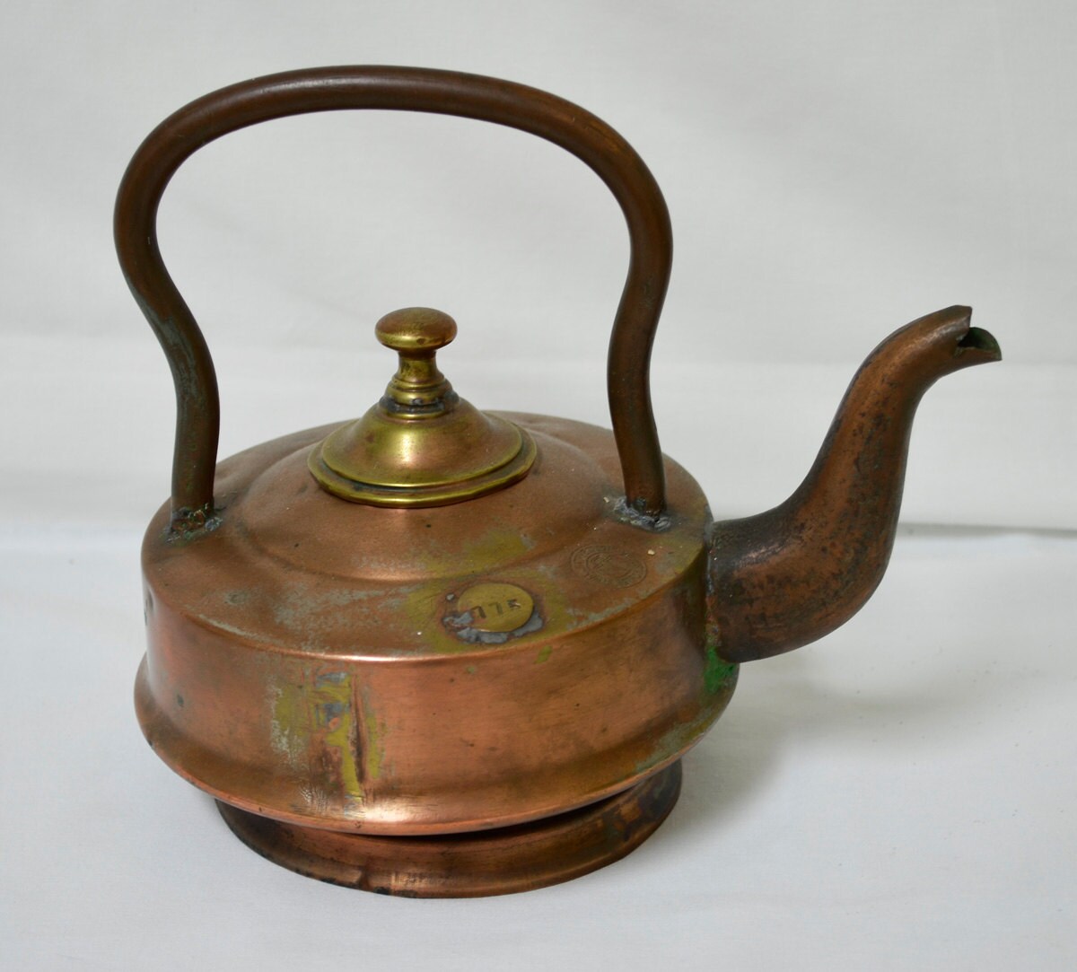 Items Similar To Antique Copper Brass Lid Tea Kettle With Rare