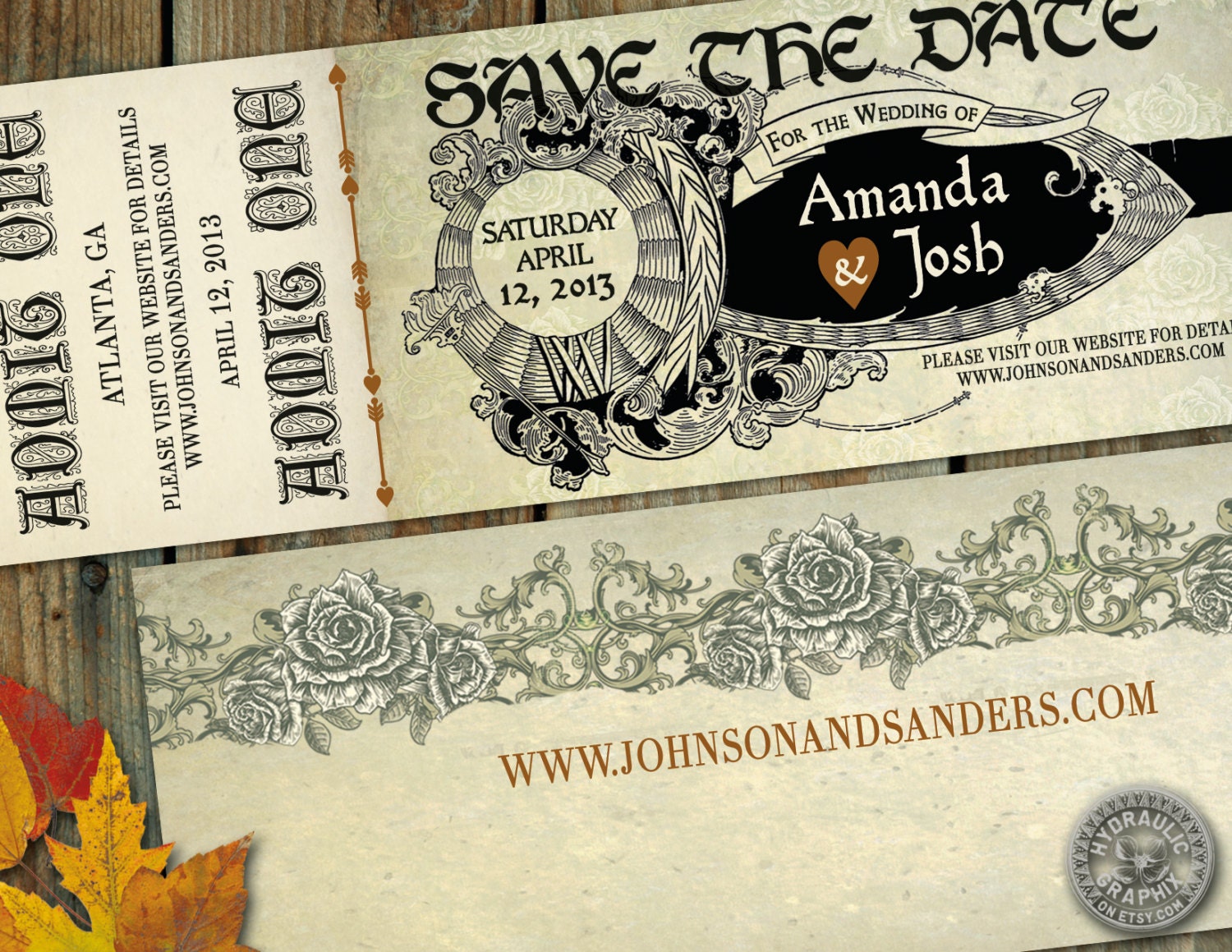Medieval Times or Renaissance or Shakespeare themed Save the Date Ticket for wedding Romeo and Juliet and Robin Hood inspired Il_170x135