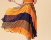 Orange Dress Chiffon women dress Summer - fashiondress6
