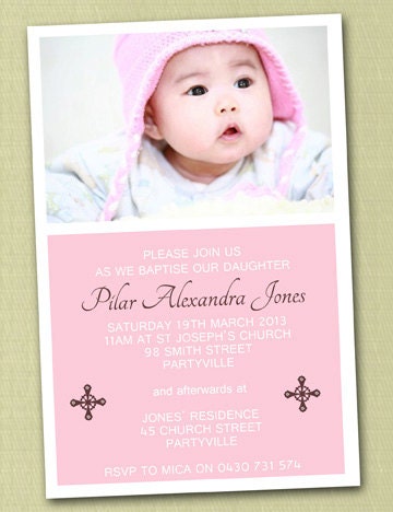 Photo Personalised Baptism/Christening Invitations - You Print Il_170x135