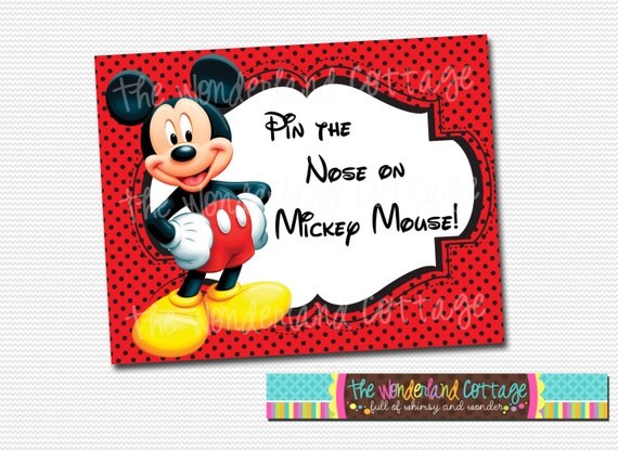 Pin The Nose On Mickey Mouse Sign By TheWonderlandCottage On Etsy pin-the-nose-on-mickey-mouse-sign-by-thewonderlandcottage-on-etsy