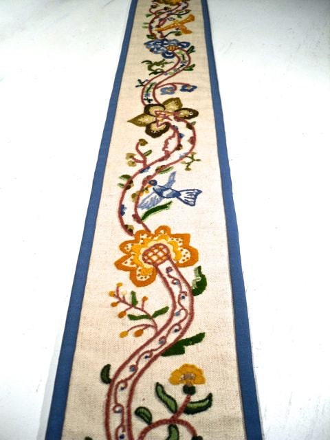 Needlepoint Tapestry Bell Pull Wall Hanging by perfectpatina