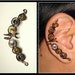Steampunk Croissant ear cuff