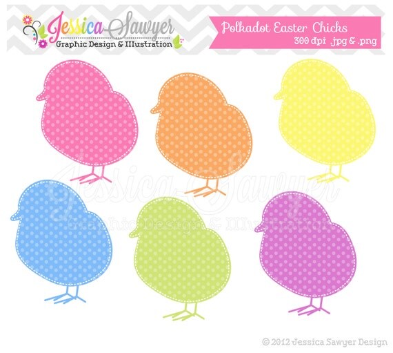 CLEARANCE, easter chick clipart, digital element, graphic, for invitations, bottle caps, card making, commercial use Il_570xn