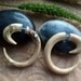Fake Gauge Earrings, Naturally Organic, Tamarind Wood, Hand Carved, Tribal
