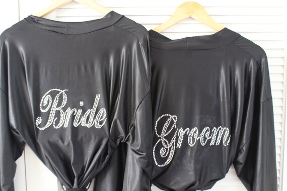 Mr and Mrs robe set Bride and Groom wedding robe set by ArenLace