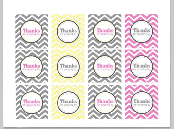 items-similar-to-thanks-for-popping-by-chevron-favor-tags-cupcake