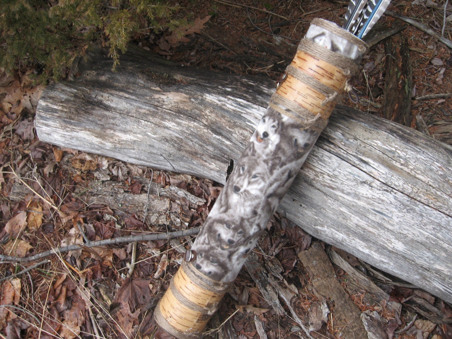 BirchBark Rover Archery Quiver Gray Timberwolf by longbowarcher