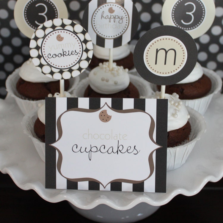 Milk & Cookies Printable Fancy Labels : Printable Party Designs by The Tiny Tiara Il_570xn