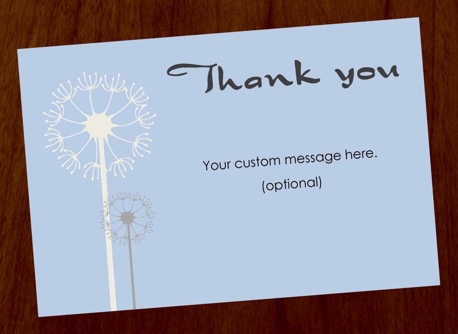 Dandelion 4x6 Custom Printable Thank You Card Il_570xn