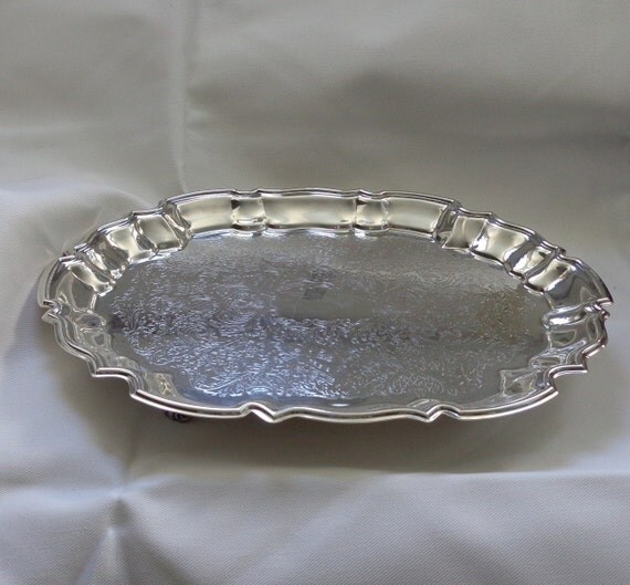 Vintage Leonard Silverplate Oblong Footed Serving by LudlownFifth