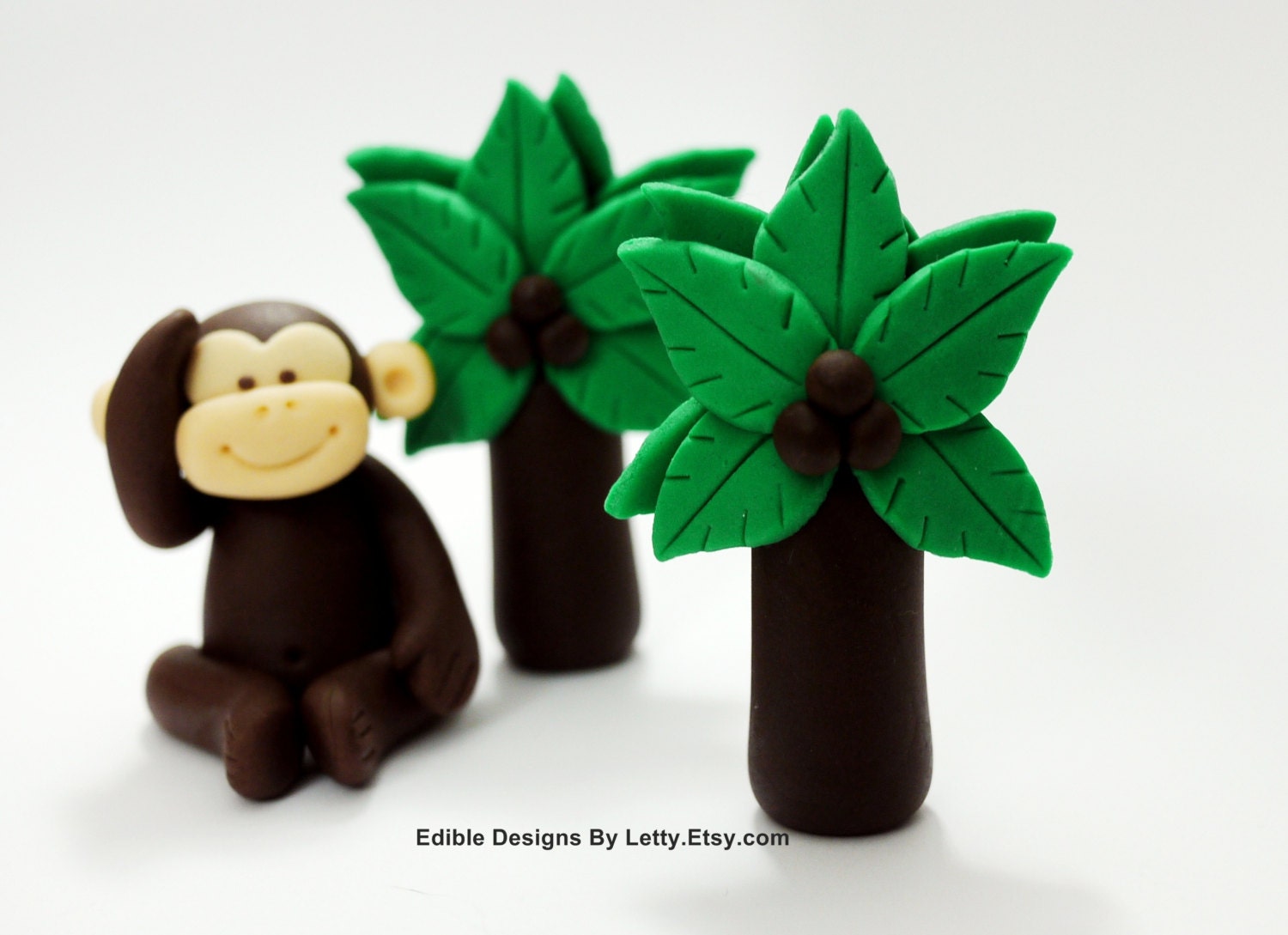 2 Edible Fondant Palm Trees Cake Cupcake Topper Il_570xn