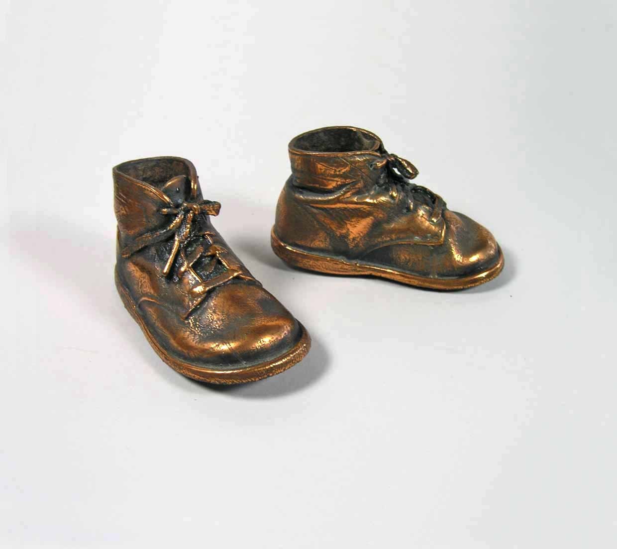 1940s Bronzed Baby Shoes by ELanesAttic on Etsy