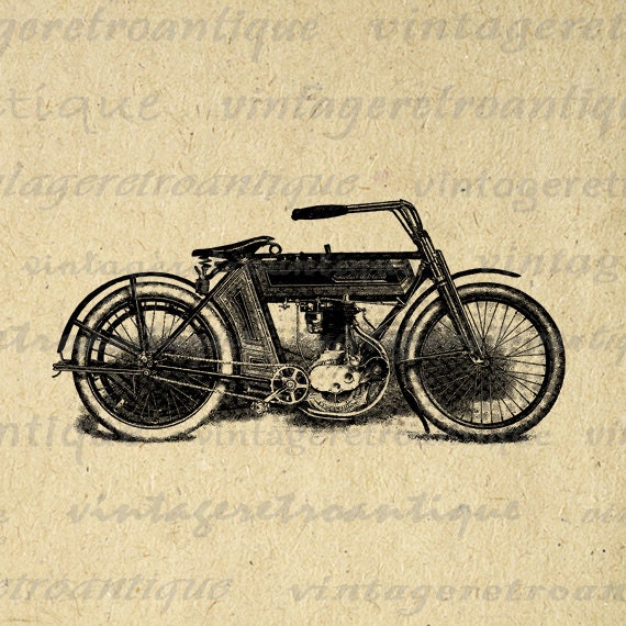 vintage motorcycle clipart - photo #16