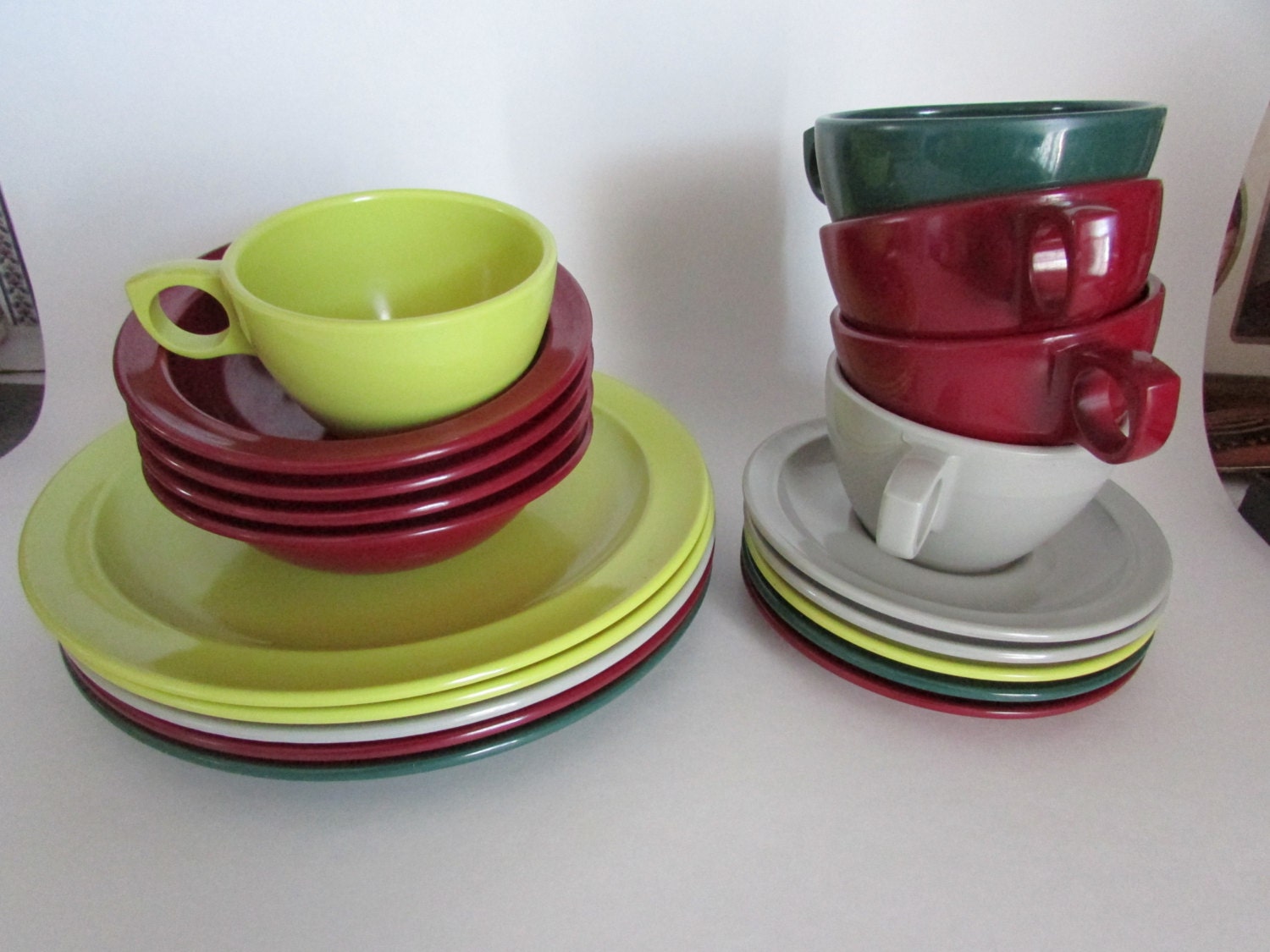 Retro Melmac Dishes Prolon Dinner Set Plate Bowl by FriedasFinds