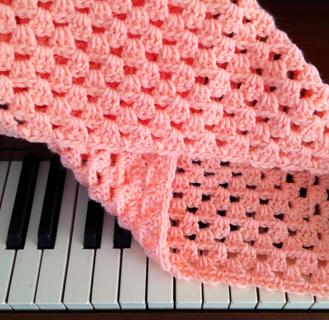 Items similar to Creamsicle Orange Baby Blanket (crochet) on Etsy