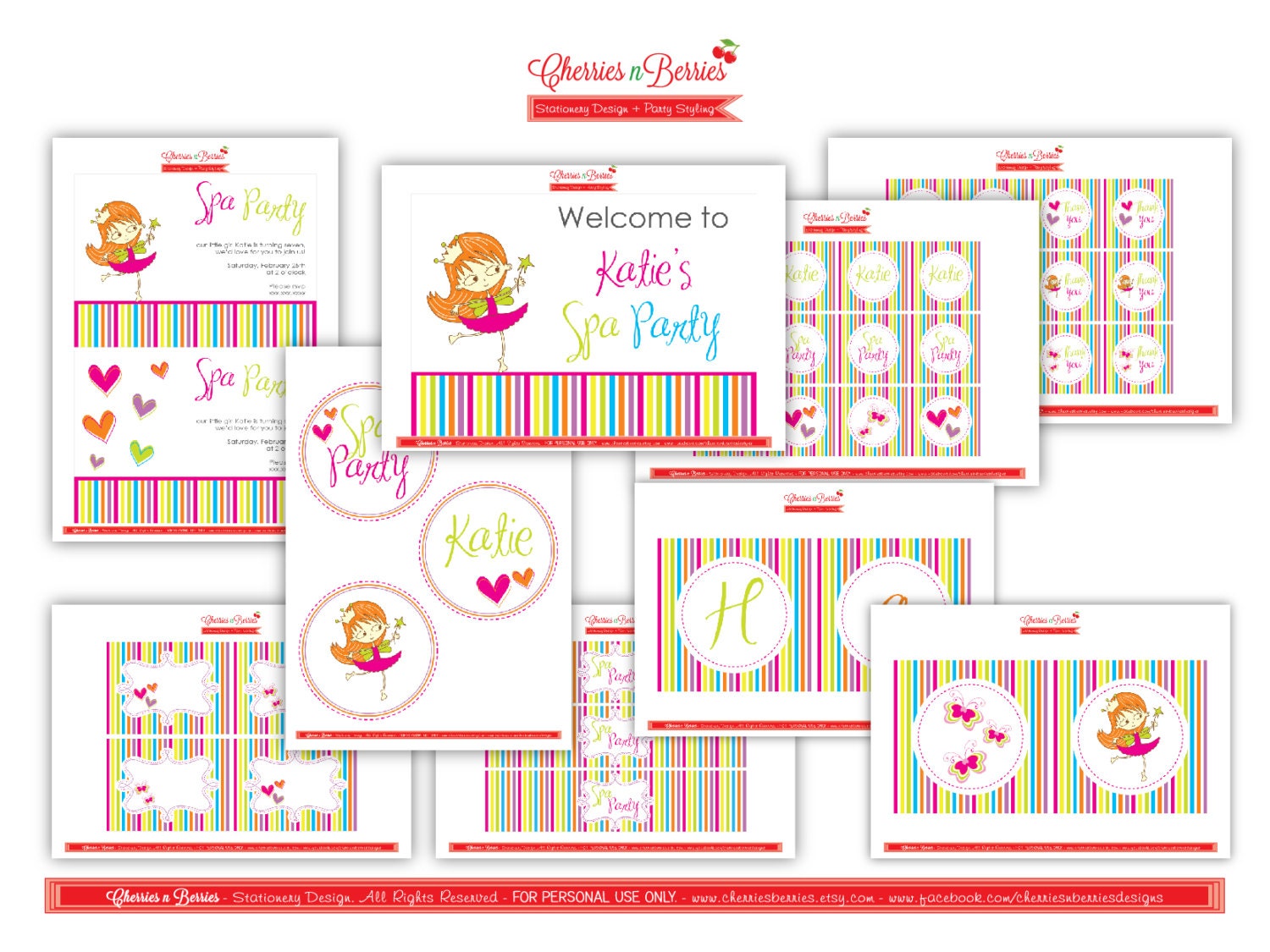 Spa Party - Printable Collection Il_570xn