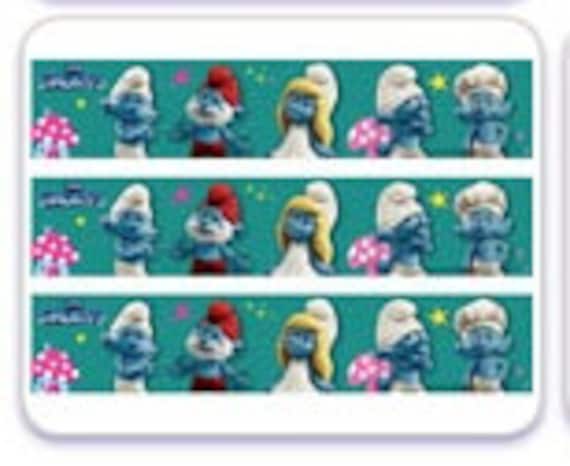Smurfs- Borders Edible Image Cake Topper Il_570xn