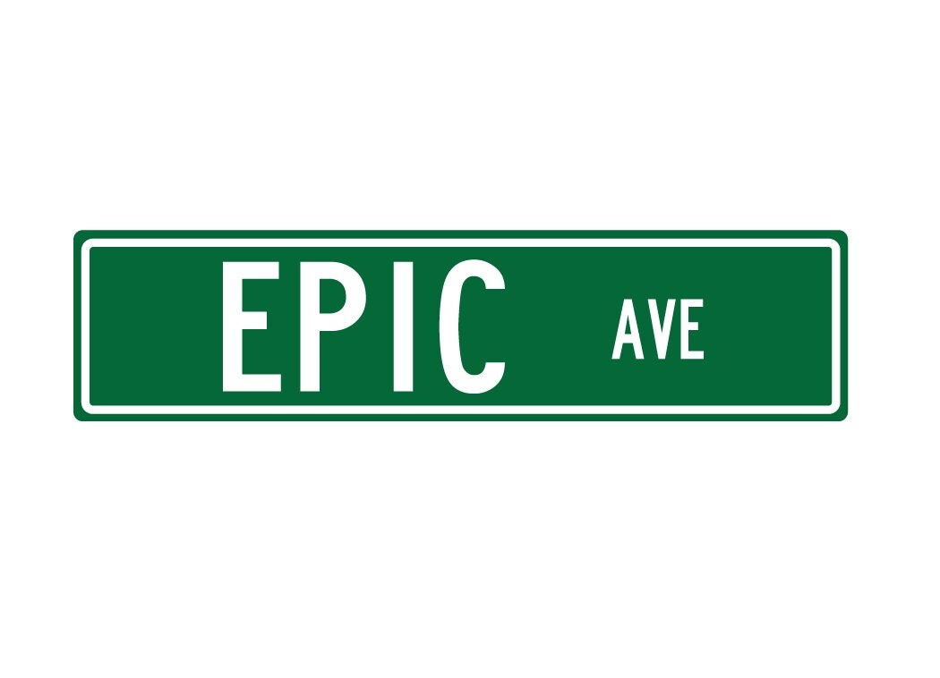 Custom Street Sign Epic Ave Metal Sign Video By Bluefoxgraphics
