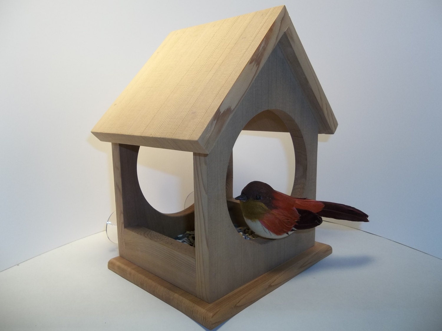 sided window bird feeder with suction cups by backyardwood