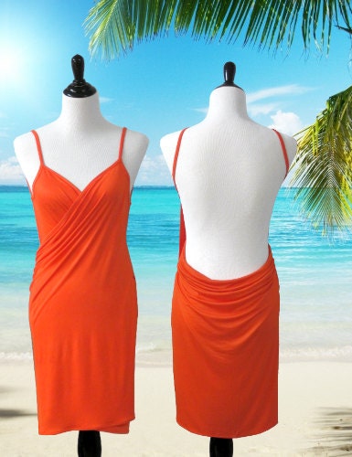 Items similar to Orange Swimsuit Cover Up, Beach Wrap, Wrap, Coverup