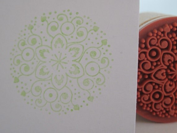 ON SALE Vintage Lace Doilies Round Rubber Stamp style 3 Il_570xn