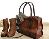 Coffee brown Leather Tote/shoulder bag/hand bag/leather tote - fallinlovebags