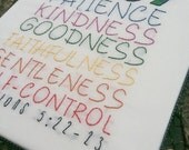 Galations 5 22-23 // fruit of the spirit // hand embroidered // scripture wall art // typography Il_170x135