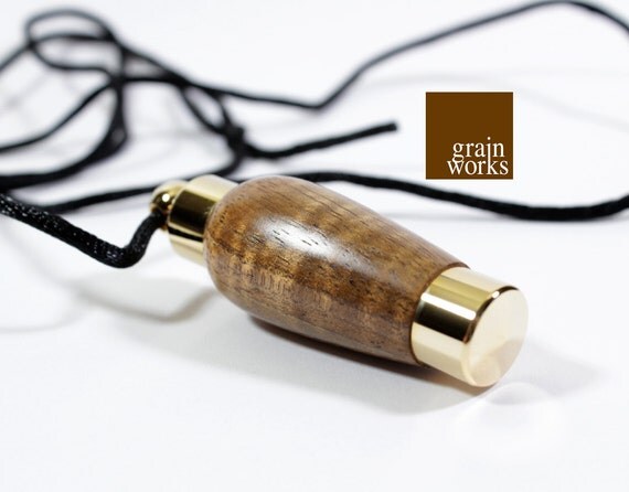 Wood Perfume / Cologne / Aromatherapy Holder Key by GrainWorks