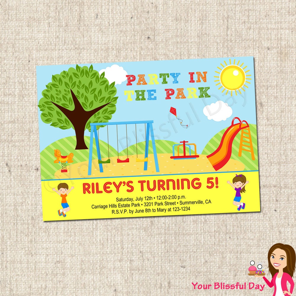PRINTABLE Party in the Park Invitation Il_570xn