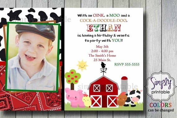 Farm Birthday Invitation Il_570xn
