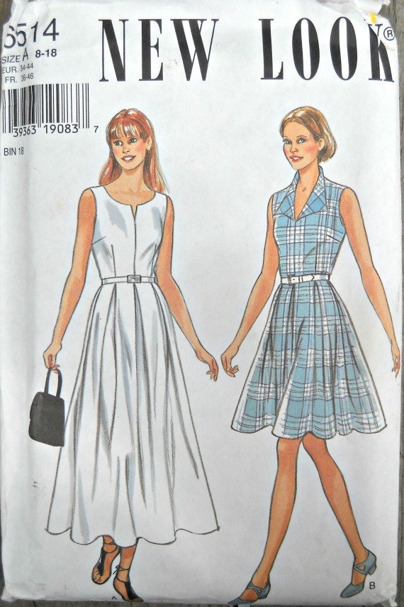 New Look 6514, Women's Dress Pattern, Sizes 8 - 18