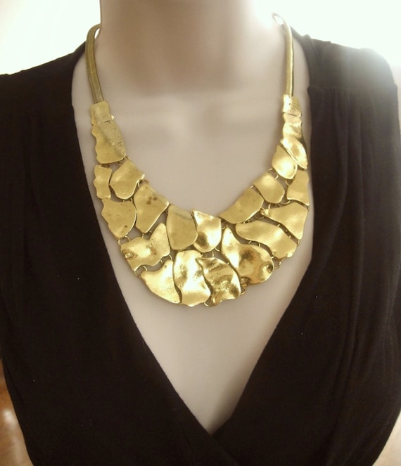 Onde Luxe Bold Statement Necklace Geometric Necklace by geodora