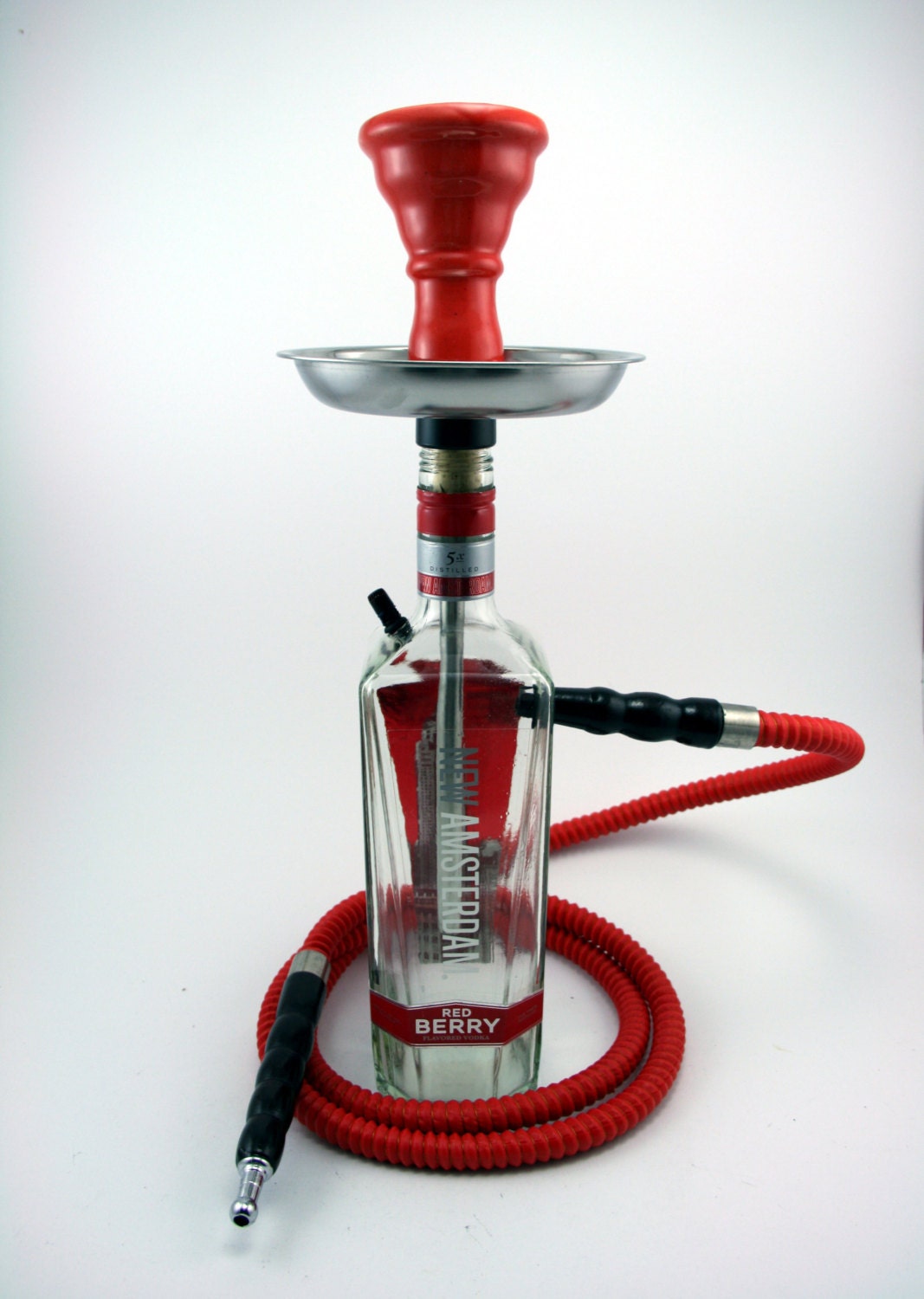Red New Amsterdam Vodka Bottle Shisha Hookah With by TheHOOKAHolic