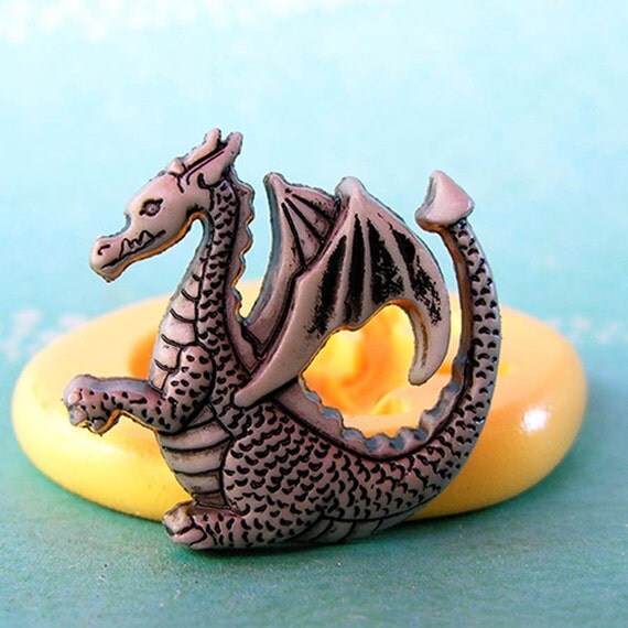 Dragon Mold Flexible silicone Medieval by CrazyLadiesCreations