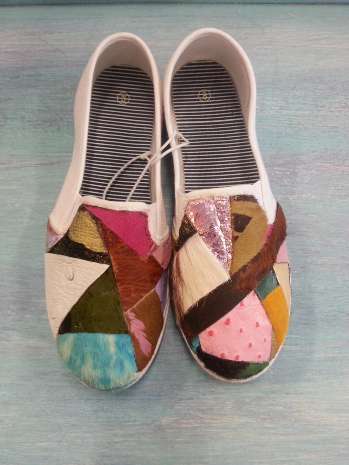 Funky Womens Canvas Flats/Canvas Shoes Slip by GaudyGlamBoutique