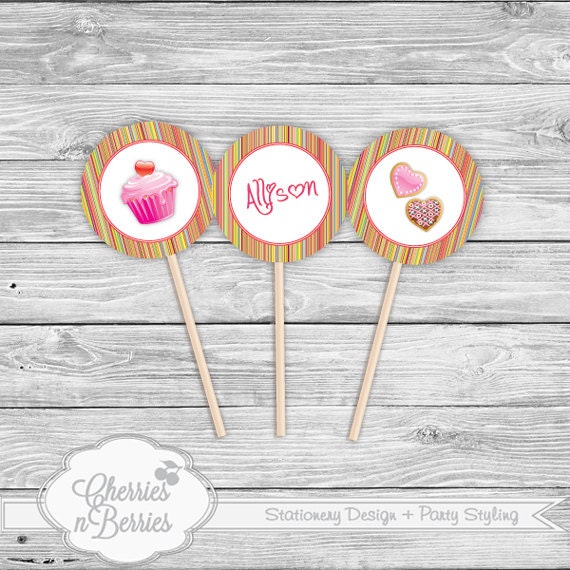 Cupcake Birthday Printable Toppers Il_570xn