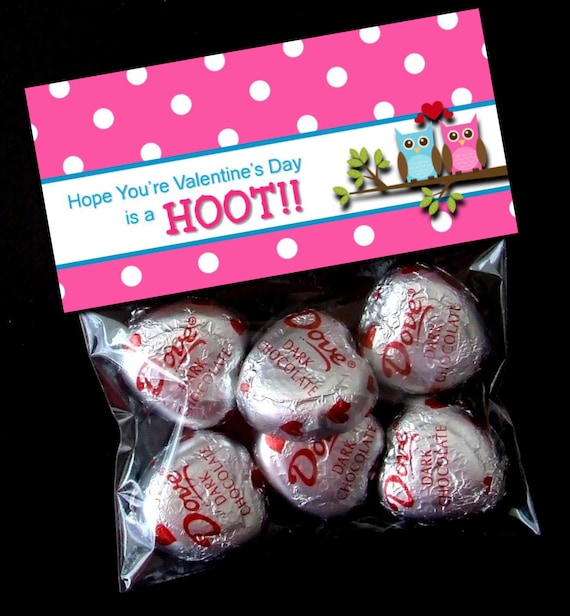 INSTANT DOWNLOAD - Printable Valentine Treat Bag Toppers - You're a Hoot - Owl Il_570xn
