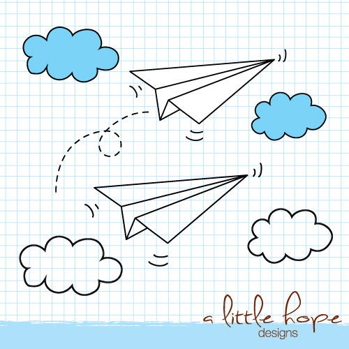 free paper airplane clipart - photo #37
