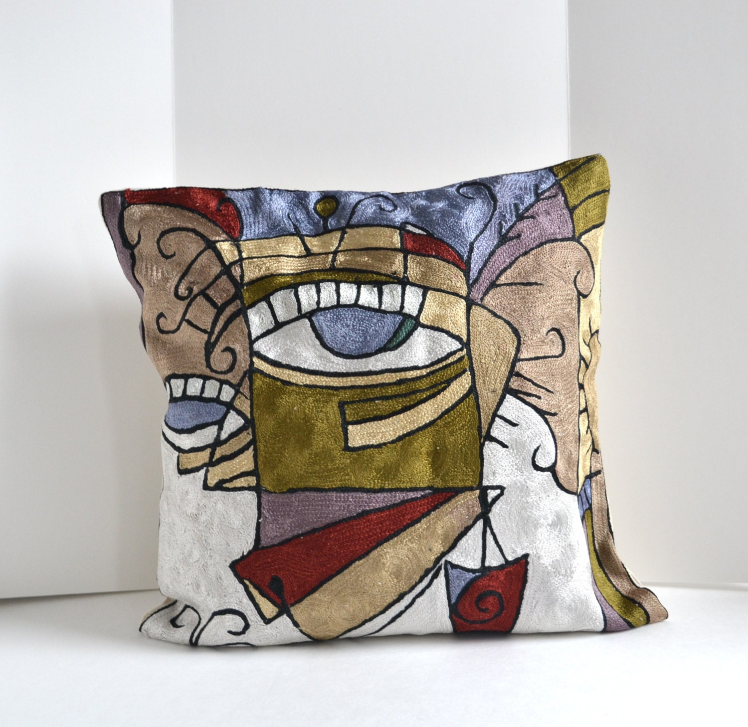 picasso cat pillow