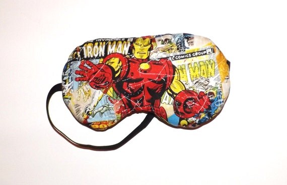 Iron Man Comic Sleep Mask Comes As Shown by madebyjill on Etsy