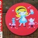 Alice in Wonderland mouse pad with cute kawaii art by the Little Beehive aka Belinda Strong