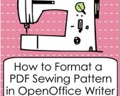 How to Format a PDF Sewing Pattern in OpenOffice - Digital Document (Instant Download)