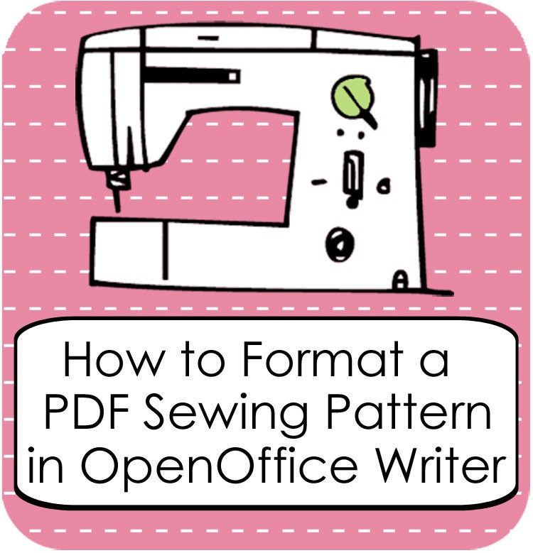 How to Format a PDF Sewing Pattern in OpenOffice - Digital Document (Instant Download)