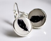Petite Feathers Leverback Resin Earrings