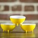 Space Age Tripod Dish Trio - Set of 3 TINY German Retro Plastic Egg Cups or Tasting Bowls - Thomy