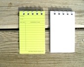 Neon Green Library Card Notebook -- Library Favor, Vintage Library, Card Catalog